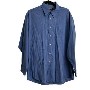 Joseph & Feiss International Mens Blue Dress Shirt Size 16 (32-33) Long Sleeve